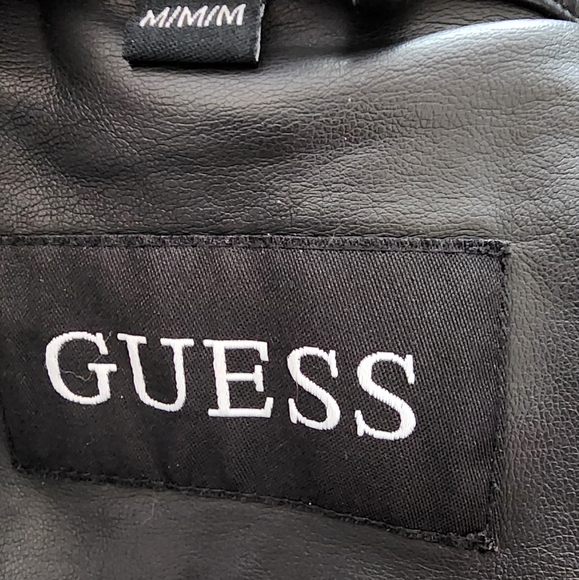 Guess Medium Vegan Leather Moto Jacket - Picture 6 of 7